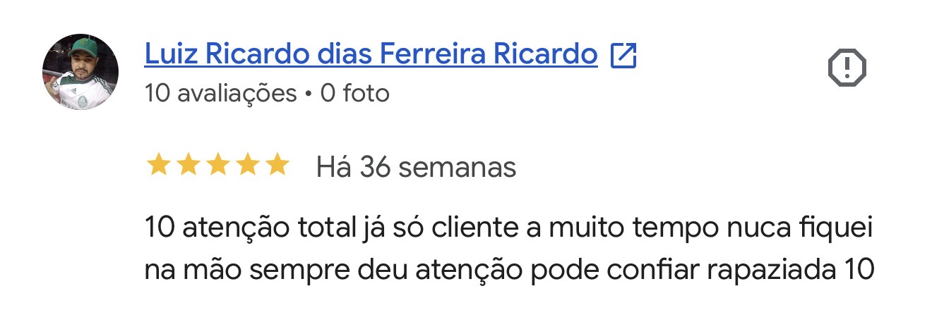 Avaliação de Luiz Ricardo dias Ferreira no Google