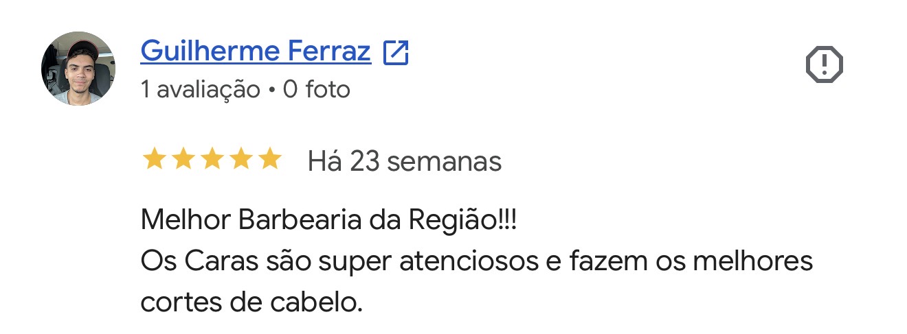 Avaliação de Guilherme Ferraz no Google