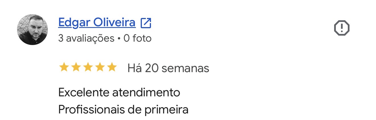 Avaliação de Edgar Oliveira no Google