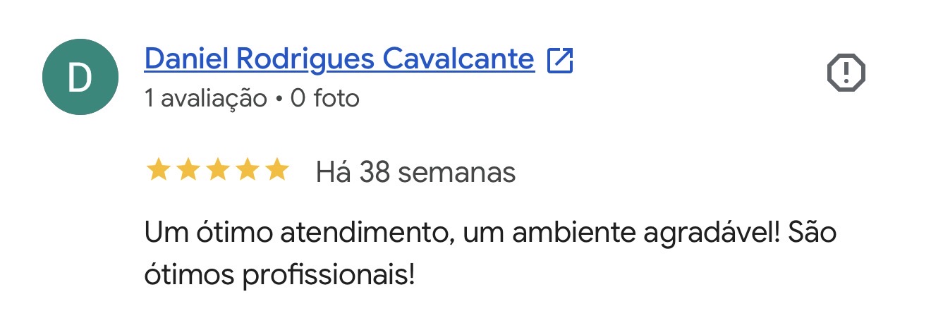 Avaliação de Daniel Rodrigues Cavalcante no Google