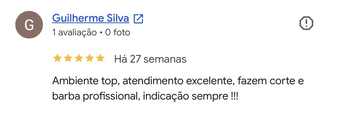 Avaliação de Guilherme Silva no Google
