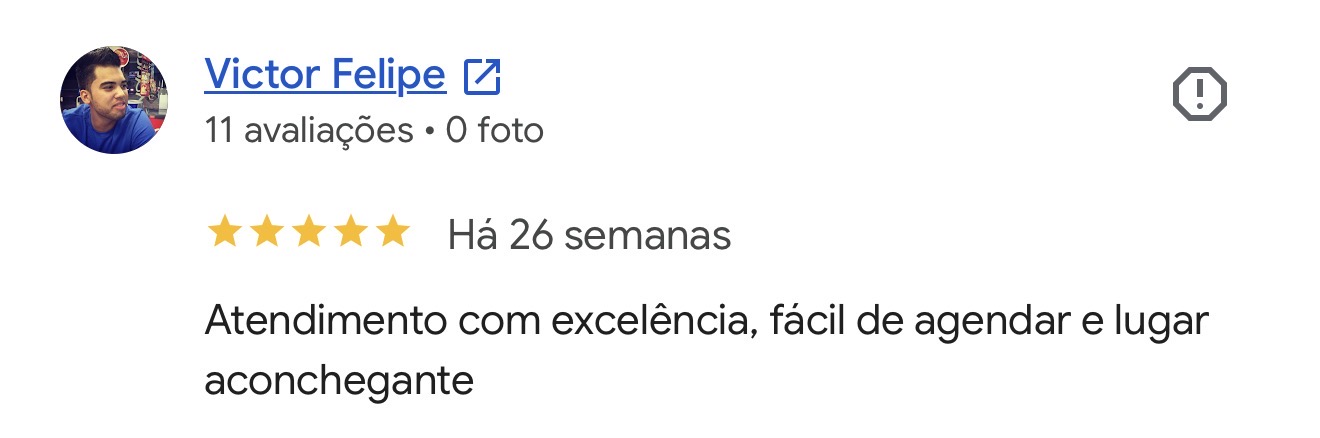 Avaliação de Victor Felipe no Google