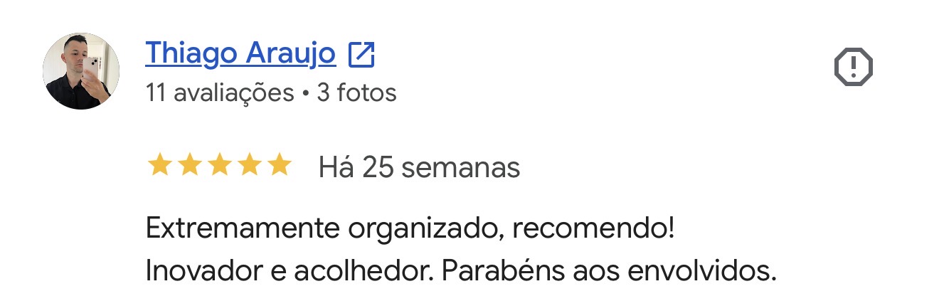 Avaliação de Thiago Araujo no Google